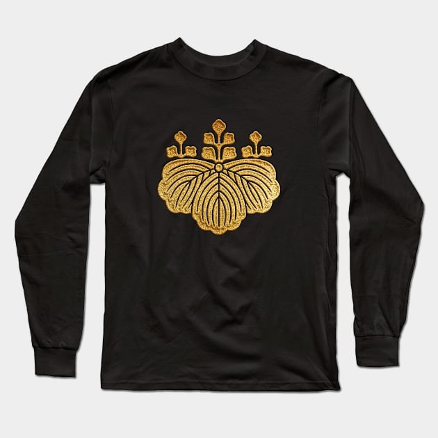 Gold Gosan no Kiri Kamon Long Sleeve T-Shirt by Takeda_Art